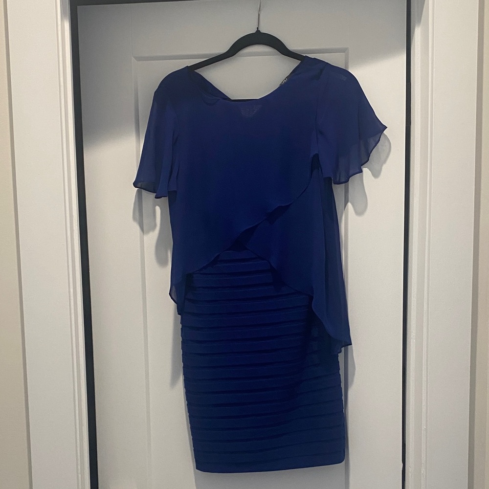 Adrianna Papell Royal Blue Asymmetrical Dress